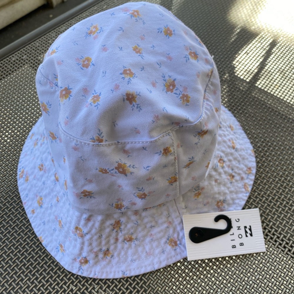 Billabong Floral Bucket Hat - White and Yellow